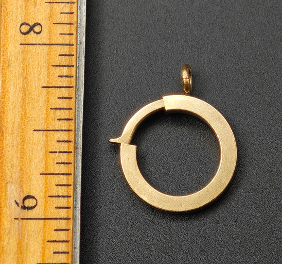 Antique Large Size Gold Filled Bolt Clasp: Watch Chain Parts, Charm Holder