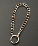 Antique Sterling Silver Short Watch Chain with Extra Large Size Bolt Clasp Swivel Dog Clip, Bracelet, Chain Connector Extender, Charm Holder