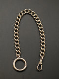 Antique Sterling Silver Short Watch Chain with Extra Large Size Bolt Clasp Swivel Dog Clip, Bracelet, Chain Connector Extender, Charm Holder