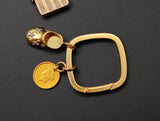 Large Size Vintage Gold Filled Rolled Gold Gold Plated Carabiner Clasp, Chain Connector Extender, Charm Holder, Watch Key Chain Findings