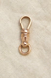 Antique 10k Solid Gold Swivel Dog Clip, Clasp, Chain Connector Extender, Charm Holder, Old Findings, Watch Chain Fob Part