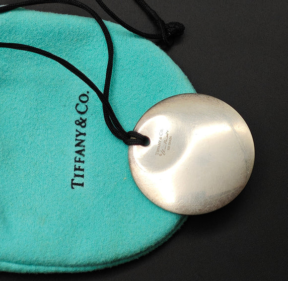 Authentic Tiffany & Co. Sterling Silver Elsa Peretti Disc Pendant 18