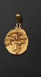 Vintage 14K Gold Sagittarius Zodiac Horoscope Charm Pendant, Lucky Charm