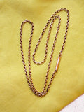 Genuine Victorian 12k Gold Collar Chain, Rolo Belcher Biker Link - 17.25 " Ornate Antique