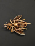 [Sold via Layaway] Antique Late 19th Century Victorian French 18K Gold Silver Bee Brooch Pendant