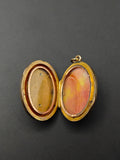 Victorian Etruscan Revival 14K-15K Gold Seed Pearl Oval Locket - Circa 1880s