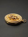 Victorian Etruscan Revival 14K-15K Gold Seed Pearl Oval Locket - Circa 1880s