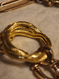 Vintage Angela Cummings 18k Gold Brutalist Textured Abstract Inter-knotting Ring, Ring Size 7.5