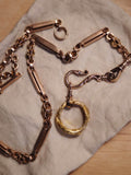 Vintage Angela Cummings 18k Gold Brutalist Textured Abstract Inter-knotting Ring, Ring Size 7.5