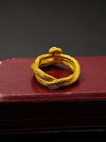 Vintage Angela Cummings 18k gold textured abstract Inter-knotting Ring, Ring Size 7.5