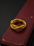 Vintage Angela Cummings 18k gold textured abstract Inter-knotting Ring, Ring Size 7.5