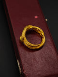 Vintage Angela Cummings 18k gold textured abstract Inter-knotting Ring, Ring Size 7.5