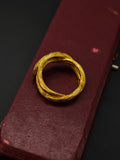 Vintage Angela Cummings 18k gold textured abstract Inter-knotting Ring, Ring Size 7.5