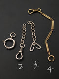 Vintage Antique Sterling Silver Watch Chain Clip Extender, Charm Holder Findings