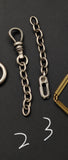 Vintage Antique Sterling Silver Watch Chain Clip Extender, Charm Holder Findings