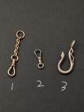 Antique 10k Solid Gold Swivel Dog Clip Extender, Watch Chain Fob Part