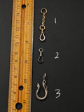 Antique 10k Solid Gold Swivel Dog Clip Extender, Watch Chain Fob Part