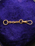 Antique 10k Solid Gold Swivel Dog Clip Extender, Watch Chain Fob Part