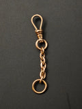 Antique 10k Solid Gold Swivel Dog Clip Extender, Watch Chain Fob Part