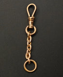 Antique 10k Solid Gold Swivel Dog Clip Extender, Watch Chain Fob Part
