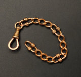 Antique 10k Solid Gold Swivel Dog Clip Chain Extender, Watch Chain Fob Part