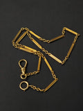 Antique Art Deco 14k Bar Link Cable Link Watch Chain Necklace, 13.5", Gift for Her