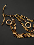 Original Antique 14k Curb Link Watch Chain, 19.5"