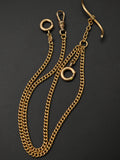 Original Antique 14k Curb Link Watch Chain, 19.5"