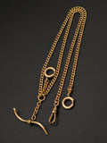 Original Antique 14k Curb Link Watch Chain, 19.5"