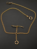Original Antique 14k Curb Link Watch Chain, 19.5"