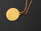 Vintage French 18K Gold Saint Christopher Medal Medallion Pendant, Religious Protection Charm