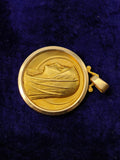 Vintage French 18K Gold Madonna Virgin Mary Medal Medallion Pendant, Religious Protection Charm