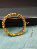 Authentic Vintage Tiffany & Co. 18k Yellow Gold Bamboo Link Bracelet, Tiffany and Co, 7"