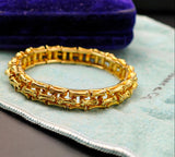 Authentic Vintage Tiffany & Co. 18k Yellow Gold Bamboo Link Bracelet, Tiffany and Co, 7"