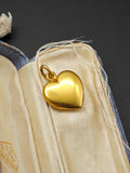 Antique Late Victorian Petite Charm Size 14K Solid Gold Heart Locket, No Monogram, Circa 1900, Gift for Her