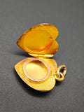 Antique Late Victorian Petite Charm Size 14K Solid Gold Heart Locket, No Monogram, Circa 1900, Gift for Her