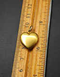 Antique Late Victorian Petite Charm Size 14K Solid Gold Heart Locket, No Monogram, Circa 1900, Gift for Her