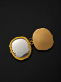 Antique Art Nouveau French 18k Repoussé Gibson Girl Oval Slide Locket, Gift for Her