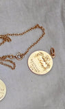 Antique French 18K Gold Devotional Virgin Mary Medal Pendant, Religious Protection Charm