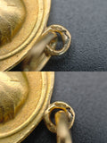 Antique French 18K Gold Virgin Mary Medal Pendant Engraved 1943, Religious Protection Charm