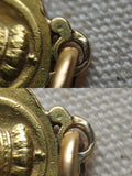 Antique French 18K  Jesus and  Virgin Mary Double-sided Religious Medal Charm Pendant, Protection Charm