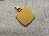 Small Vintage French 18K Pisces Zodiac Charm Pendant | French Eagle Head Hallmark, Lucky Charm