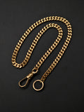 Antique 10K Curb Link Short Albert Watch Chain, 11" long, Chain Extender