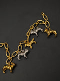 Vintage 8K/14K Yellow and White Gold French Bulldog Charm Pendant, Gift for Her