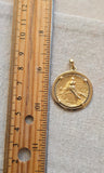 Romantic Vintage Antique French 18K Gold Medallion Pendant – Signed L. Lafitte