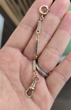 Antique Gold Filled Swivel Dog Clip Bolt Clasp Set, Chain Connector Extender, Charm Holder, Old Findings, Watch Chain Fob Parts
