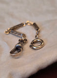 Antique Gold Filled Swivel Dog Clip Bolt Clasp Set, Chain Connector Extender, Charm Holder, Old Findings, Watch Chain Fob Parts