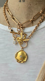 Antique French 18k Gold Old Mine Cut Damond Chimera Griffin Dragon Brooch, Circa 1900
