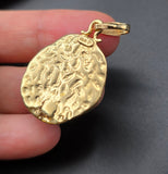 Vintage 14K Gold Sagittarius Zodiac Horoscope Charm Pendant, Lucky Charm