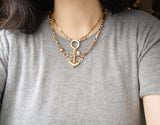 Vintage 18K Gold Anchor Charm/Pendant, Lucky Charm, Protection Talisman